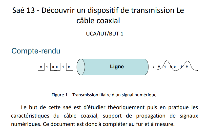 Étudier un support de transmission coaxial